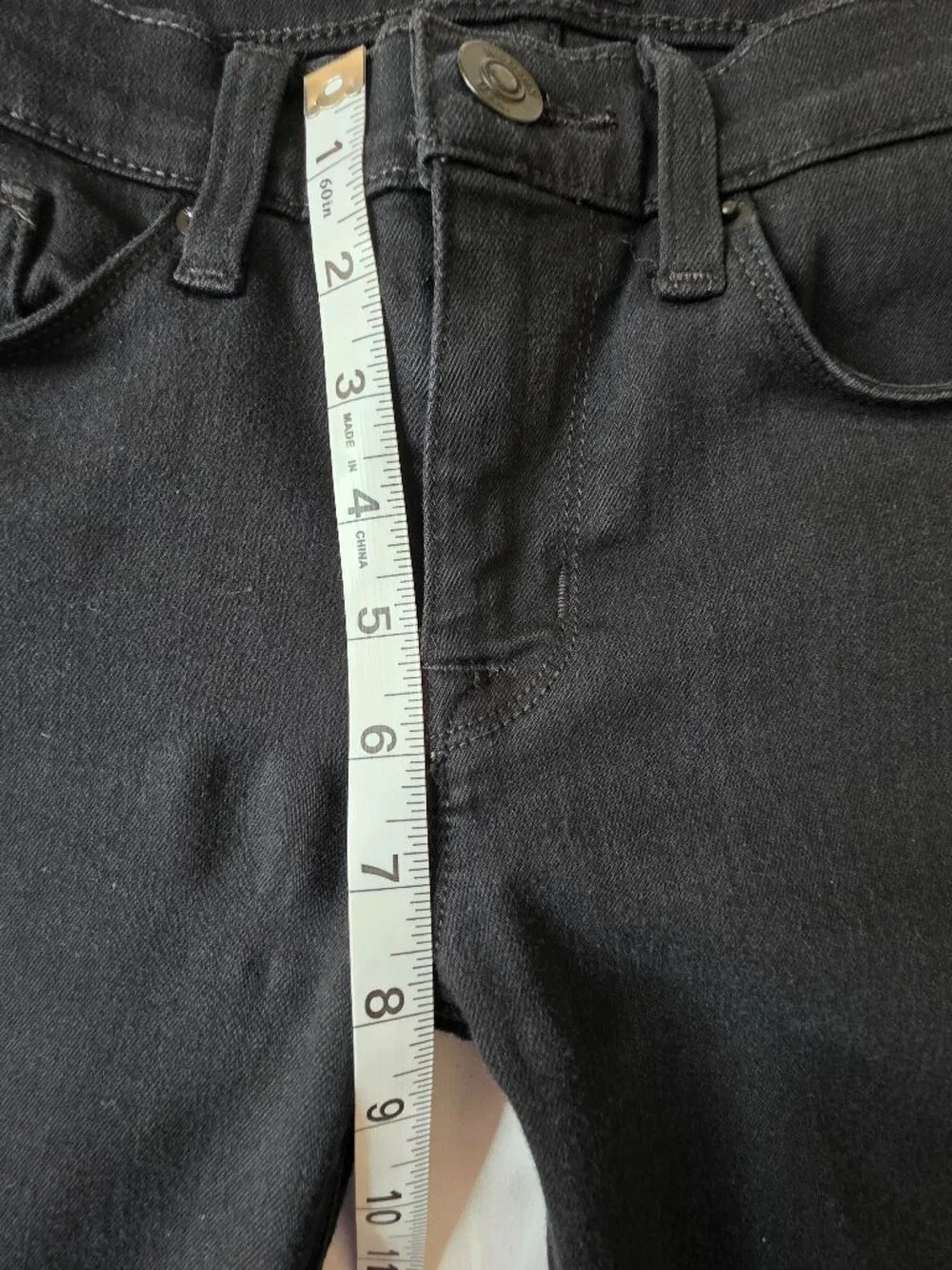 Hudson Nico Midrise Super Skinny Black Jeans, Size 25
